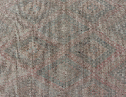 Vintage Turkish Embroidered Flat - Weave Rug with Geometric Design Vintage Turkish Embroidered Flat - Weave Long Rug with Neutral - Toned Geometric Design. Keivan Woven Arts - Geometric design vintage Kilim gallery rug from Turkey rug EN - P13110, countr... - Keivan Woven ArtsEN - P13110 - 17694Rug