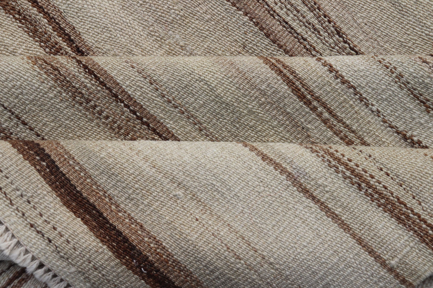 Vintage Flat Weave Turkish Kilim with Stripes in Tan, Taupe, Cream, and Brown Vintage Flat Weave Turkish Kilim with Stripes in Tan, Taupe, Cream, and Brown Vintage Turkish Kilim, Keivan Woven Arts / rug EN - P13141, country of origin / type:... - Keivan Woven ArtsEN - P13141 - 17706Rug