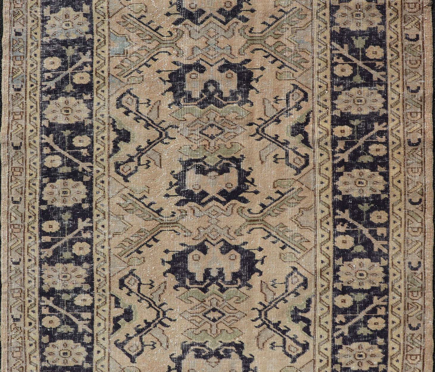 Vintage Turkish Oushak Rug with All - Over Sub - Geometric Medallion Design in Blue Vintage Turkish Oushak Rug with All - Over Sub - Geometric Medallion Design in Blue. Keivan Woven Arts / rug EN - P13368, country of origin / type: Turkey / Oushak, circa ... - Keivan Woven ArtsEN - P13368 - 17730Rug