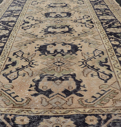 Vintage Turkish Oushak Rug with All - Over Sub - Geometric Medallion Design in Blue Vintage Turkish Oushak Rug with All - Over Sub - Geometric Medallion Design in Blue. Keivan Woven Arts / rug EN - P13368, country of origin / type: Turkey / Oushak, circa ... - Keivan Woven ArtsEN - P13368 - 17730Rug