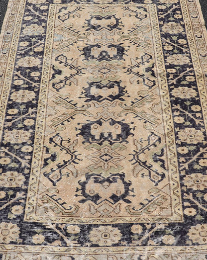 Vintage Turkish Oushak Rug with All - Over Sub - Geometric Medallion Design in Blue Vintage Turkish Oushak Rug with All - Over Sub - Geometric Medallion Design in Blue. Keivan Woven Arts / rug EN - P13368, country of origin / type: Turkey / Oushak, circa ... - Keivan Woven ArtsEN - P13368 - 17730Rug