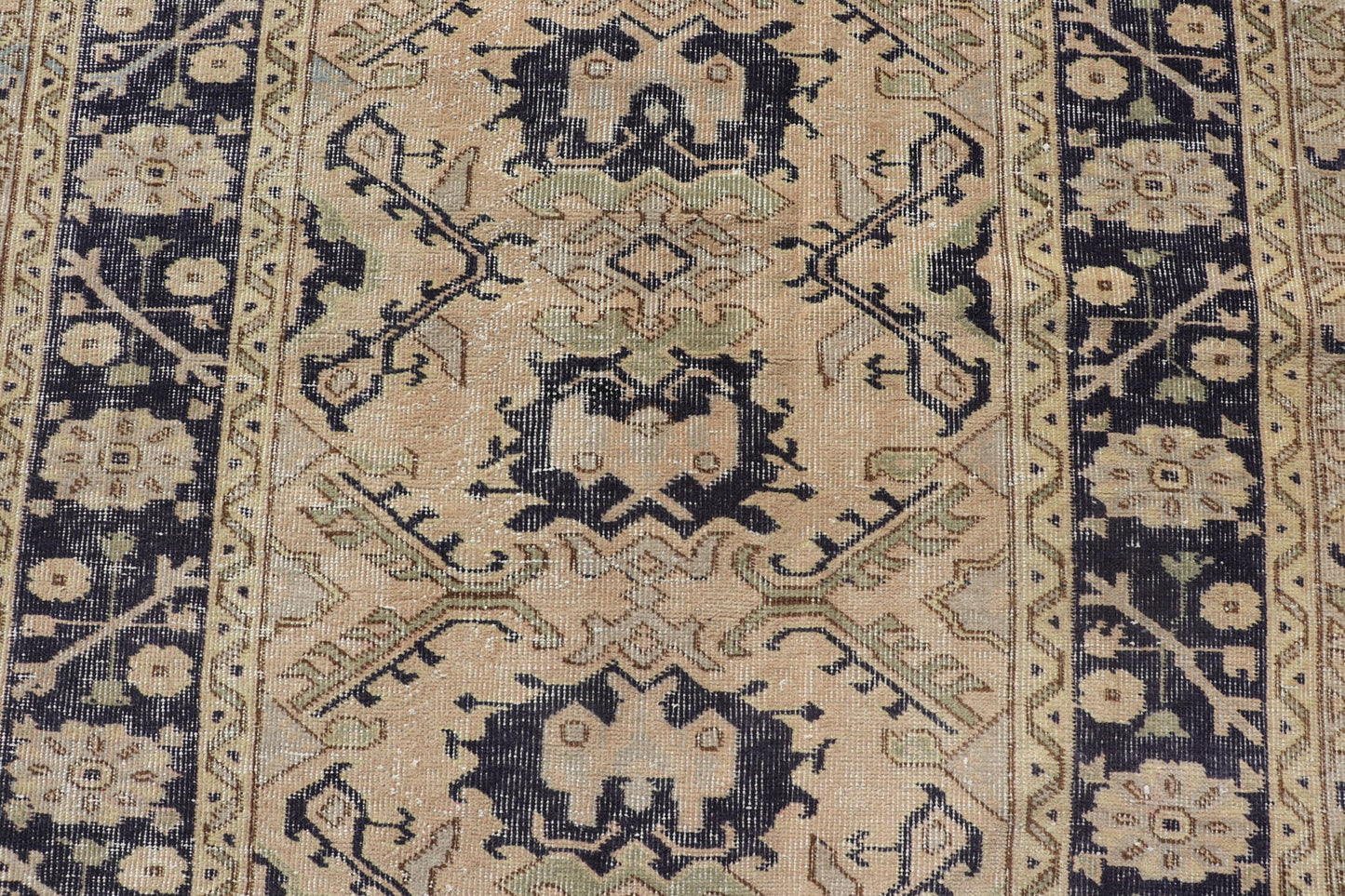 Vintage Turkish Oushak Rug with All - Over Sub - Geometric Medallion Design in Blue Vintage Turkish Oushak Rug with All - Over Sub - Geometric Medallion Design in Blue. Keivan Woven Arts / rug EN - P13368, country of origin / type: Turkey / Oushak, circa ... - Keivan Woven ArtsEN - P13368 - 17730Rug