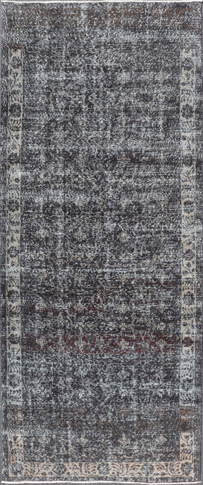 Over Dyed Gallery Oushak with All - Over Floral Design in Charcoal, Cream & Grays Over Dyed In Charcoal, Cream & Grays Gallery Oushak with All - Over Floral Design. Keivan Woven Arts / rug EN - P13612, country of origin / type: Turkey / Oushak, circa ... - Keivan Woven ArtsEN - P13612 - 17862Rug