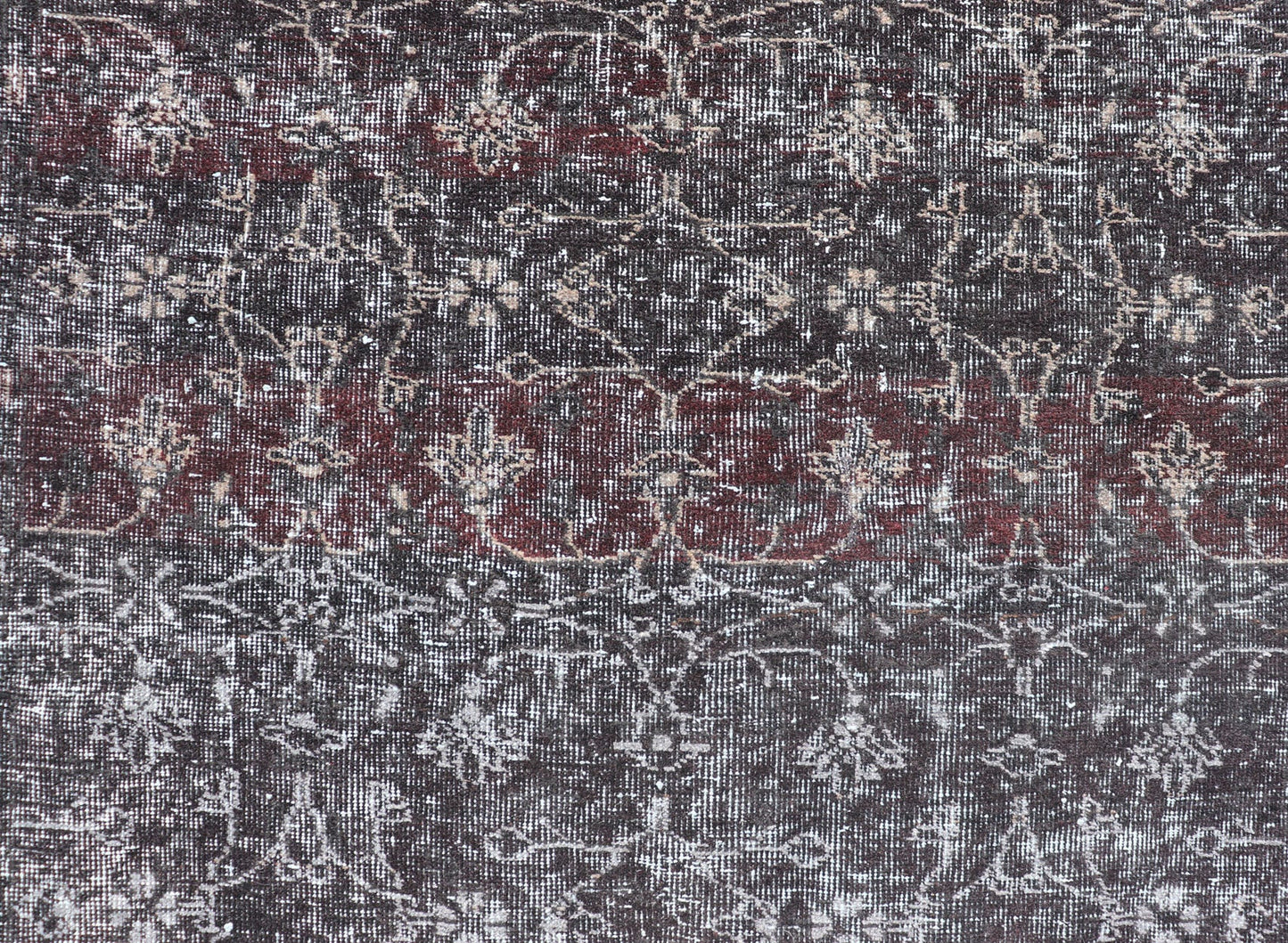 Over Dyed Gallery Oushak with All - Over Floral Design in Charcoal, Cream & Grays Over Dyed In Charcoal, Cream & Grays Gallery Oushak with All - Over Floral Design. Keivan Woven Arts / rug EN - P13612, country of origin / type: Turkey / Oushak, circa ... - Keivan Woven ArtsEN - P13612 - 17862Rug