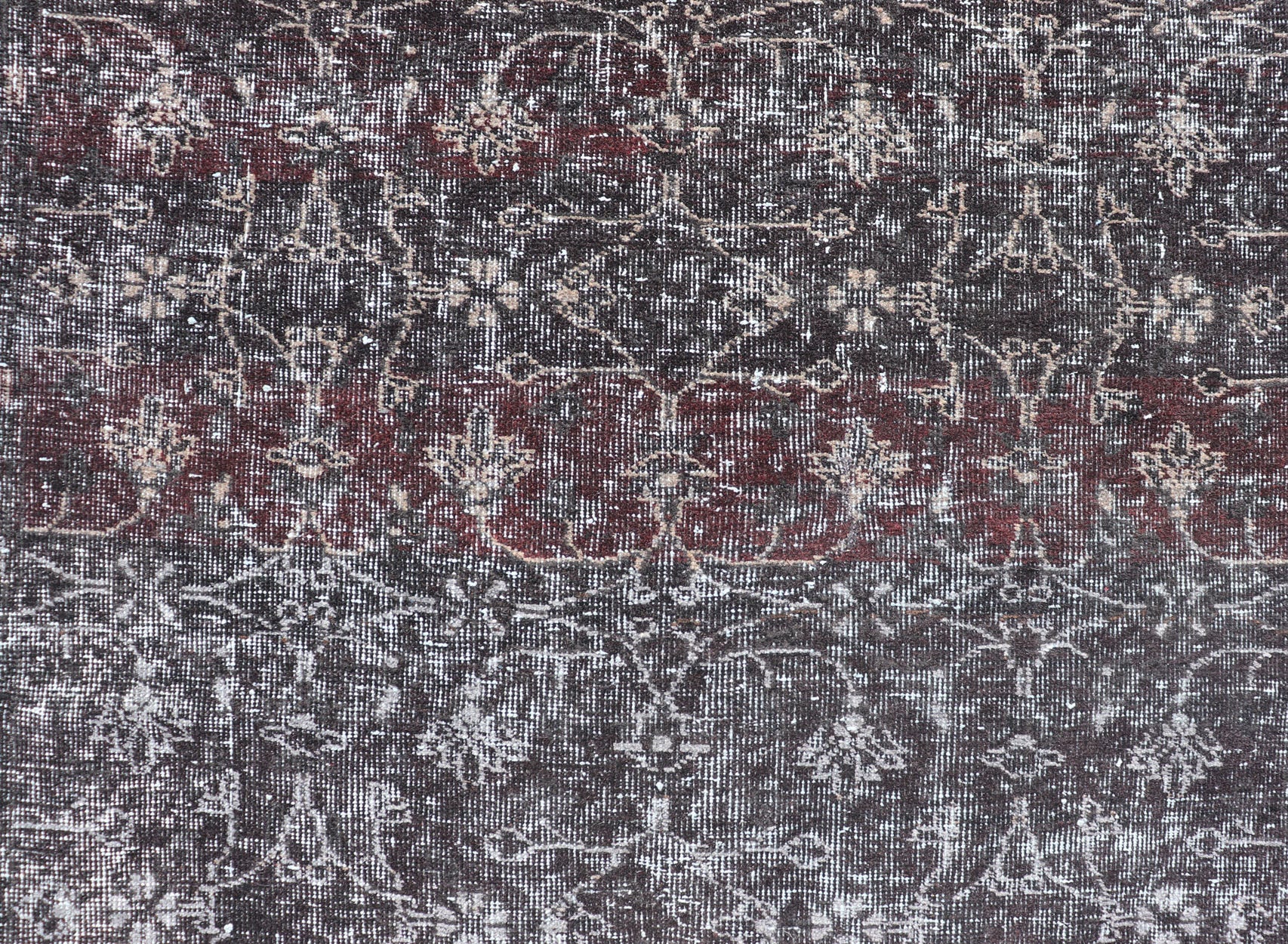 Over Dyed Gallery Oushak with All - Over Floral Design in Charcoal, Cream & Grays Over Dyed In Charcoal, Cream & Grays Gallery Oushak with All - Over Floral Design. Keivan Woven Arts / rug EN - P13612, country of origin / type: Turkey / Oushak, circa ... - Keivan Woven ArtsEN - P13612 - 17862Rug