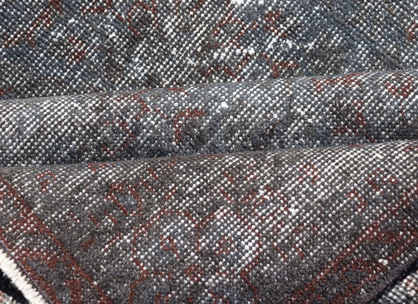 Vintage Turkish Overdyed Oushak with Floral Design in in Gray, Brown & Charcoal Vintage Turkish Overdyed Oushak with Floral Design in in Gray, Brown & Charcoal. Keivan Woven Arts / rug EN - P13613, country of origin / type: Turkey / Oushak, circa ... - Keivan Woven ArtsEN - P13613 - 17868Rug