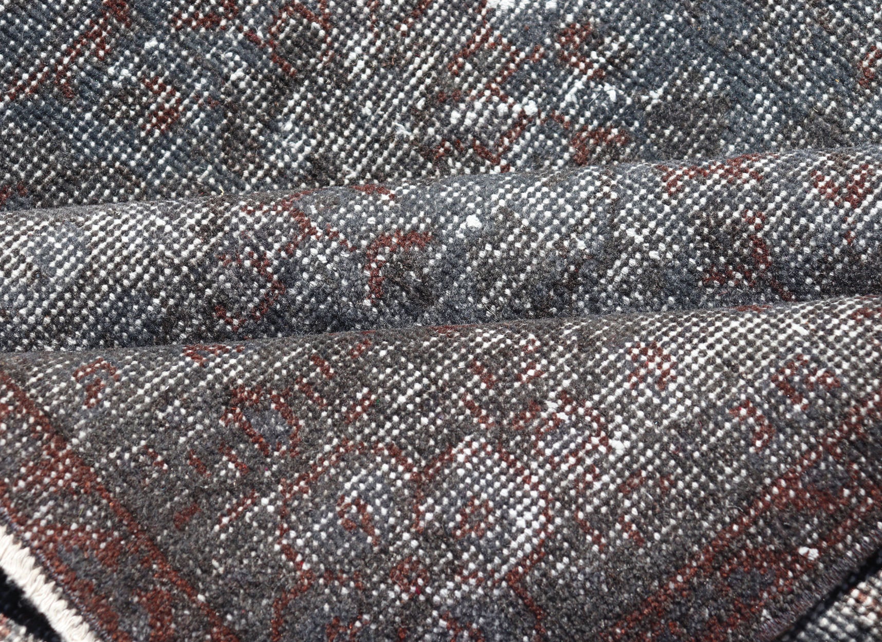 Vintage Turkish Overdyed Oushak with Floral Design in in Gray, Brown & Charcoal Vintage Turkish Overdyed Oushak with Floral Design in in Gray, Brown & Charcoal. Keivan Woven Arts / rug EN - P13613, country of origin / type: Turkey / Oushak, circa ... - Keivan Woven ArtsEN - P13613 - 17868Rug
