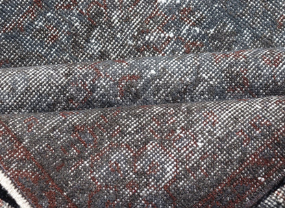 Vintage Turkish Overdyed Oushak with Floral Design in in Gray, Brown & Charcoal Vintage Turkish Overdyed Oushak with Floral Design in in Gray, Brown & Charcoal. Keivan Woven Arts / rug EN - P13613, country of origin / type: Turkey / Oushak, circa ... - Keivan Woven ArtsEN - P13613 - 17868Rug