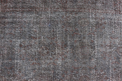 Vintage Turkish Overdyed Oushak with Floral Design in in Gray, Brown & Charcoal Vintage Turkish Overdyed Oushak with Floral Design in in Gray, Brown & Charcoal. Keivan Woven Arts / rug EN - P13613, country of origin / type: Turkey / Oushak, circa ... - Keivan Woven ArtsEN - P13613 - 17868Rug
