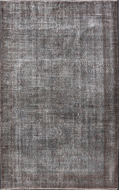 Vintage Turkish Overdyed Oushak with Floral Design in in Gray, Brown & Charcoal Vintage Turkish Overdyed Oushak with Floral Design in in Gray, Brown & Charcoal. Keivan Woven Arts / rug EN - P13613, country of origin / type: Turkey / Oushak, circa ... - Keivan Woven ArtsEN - P13613 - 17868Rug