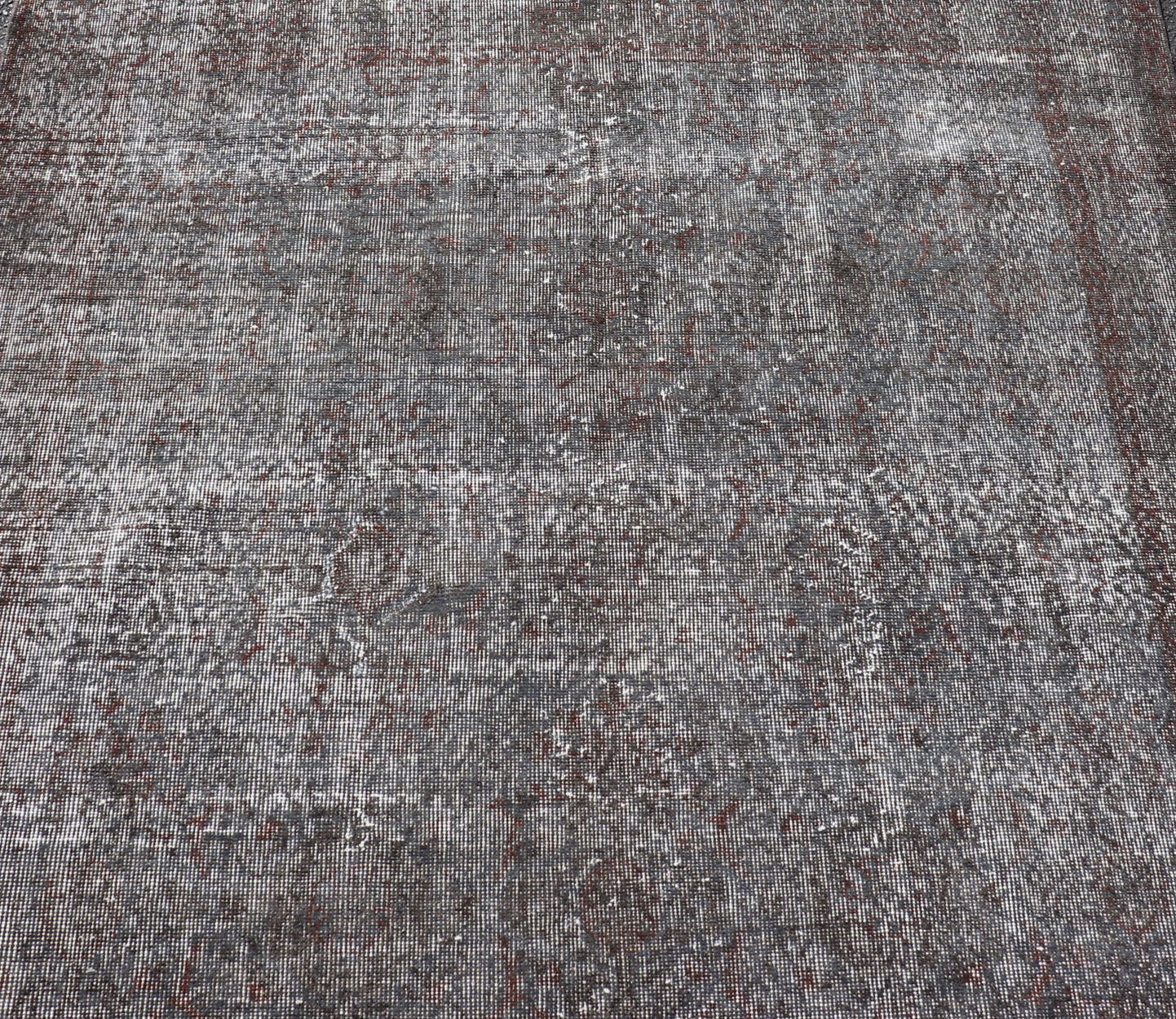 Vintage Turkish Overdyed Oushak with Floral Design in in Gray, Brown & Charcoal Vintage Turkish Overdyed Oushak with Floral Design in in Gray, Brown & Charcoal. Keivan Woven Arts / rug EN - P13613, country of origin / type: Turkey / Oushak, circa ... - Keivan Woven ArtsEN - P13613 - 17868Rug
