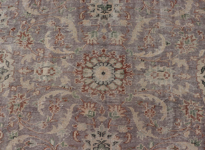 Vintage Turkish Distressed Oushak Rug with All - Over Floral Design in Lilac Color Vintage Turkish Distressed Oushak Rug with All - Over Floral Design in Lilac Color. Keivan Woven Arts / rug EN - P13614, country of origin / type: Turkey / Oushak, ... - Keivan Woven ArtsEN - P13614 - 18126Rug