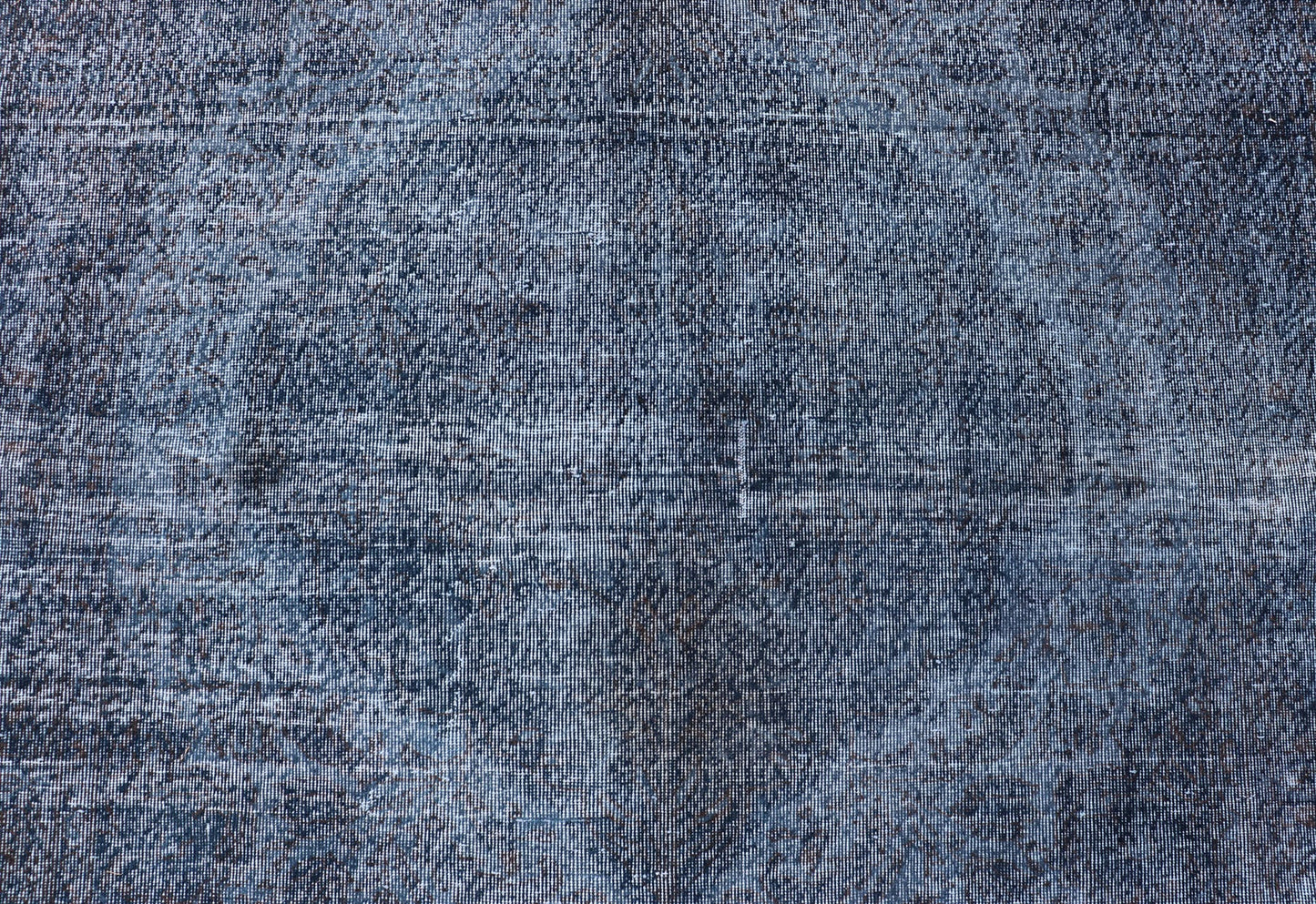 Vintage Hand Knotted Turkish Overdyed Oushak Rug in Dark Blue and Charcoal Vintage Overdyed Oushak Rug in Dark Blue and Charcoal. Keivan Woven Arts / rug EN - P13617, country of origin / type: Turkey / Oushak, circa Mid - 20th Century. Measu... - Keivan Woven ArtsEN - P13617 - 17880Rug