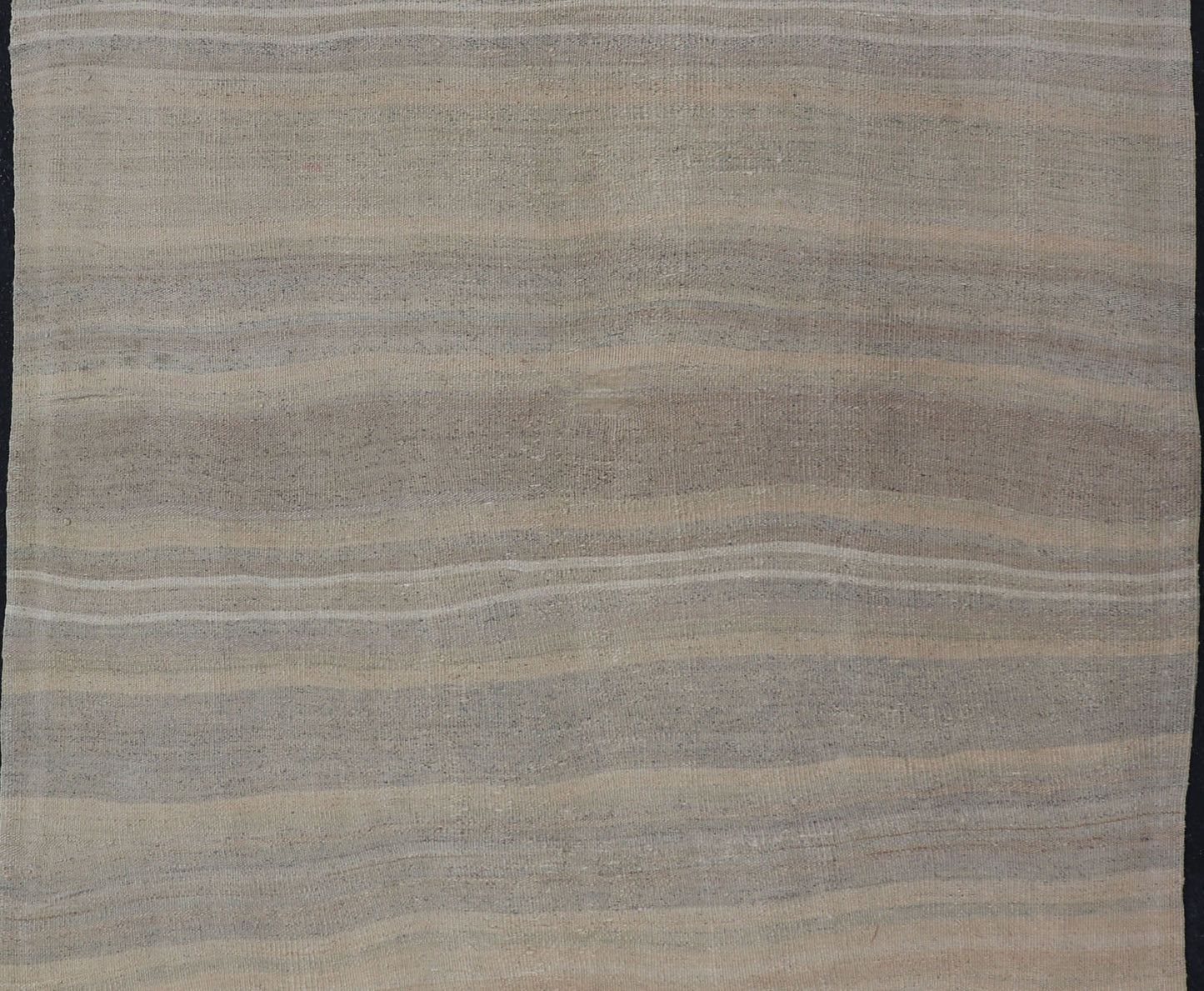 Vintage Turkish Kilim with Stripes in Gray, Tan, Taupe, and Cream Vintage Turkish Kilim with Stripes in Gray, Tan, Taupe, and Cream. Keivan Woven Arts / rug EN - P13712, country of origin / type: Turkey / Kilim, circa Mid - 20th Century. Thi... - Keivan Woven ArtsEN - P13712 - 17928Rug