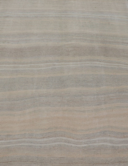 Vintage Turkish Kilim with Stripes in Gray, Tan, Taupe, and Cream Vintage Turkish Kilim with Stripes in Gray, Tan, Taupe, and Cream. Keivan Woven Arts / rug EN - P13712, country of origin / type: Turkey / Kilim, circa Mid - 20th Century. Thi... - Keivan Woven ArtsEN - P13712 - 17928Rug