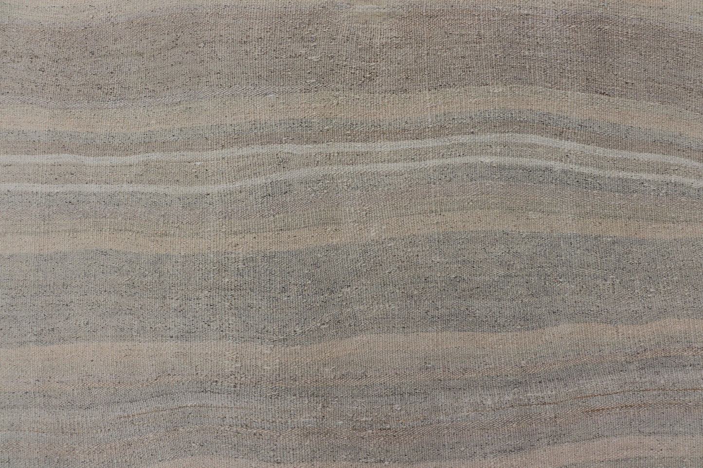 Vintage Turkish Kilim with Stripes in Gray, Tan, Taupe, and Cream Vintage Turkish Kilim with Stripes in Gray, Tan, Taupe, and Cream. Keivan Woven Arts / rug EN - P13712, country of origin / type: Turkey / Kilim, circa Mid - 20th Century. Thi... - Keivan Woven ArtsEN - P13712 - 17928Rug