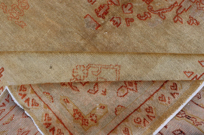 Antique Turkish Borlu Oushak Rug This sophisticated antique borlu Oushak rug was hand woven around the turn of the nineteenth century. It bears an intricate central medallion along with sub geometric motifs carefully placed throughout the field.... - Keivan Woven ArtsF - 0205 - 768Rug