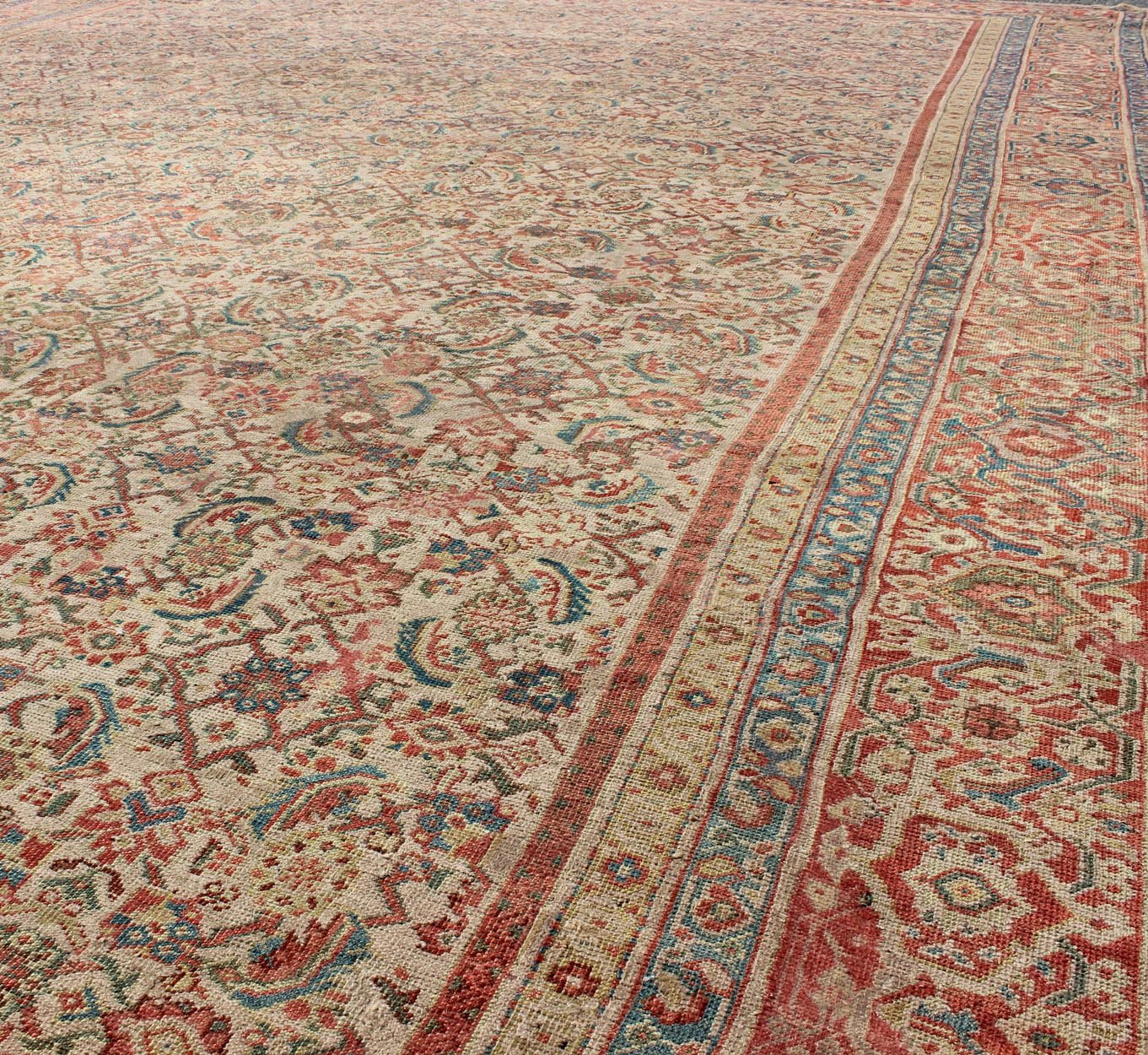 Grandoise Antique Sultanabad Rug This highly sophisticated antique Sultanabad Mahal beautifully illustrates the complexities of turn - of - the - century Persian craftsmanship and design. The camel body of this large carpet bears an all - over interwove... - Keivan Woven ArtsF - 0403 - 331Rug