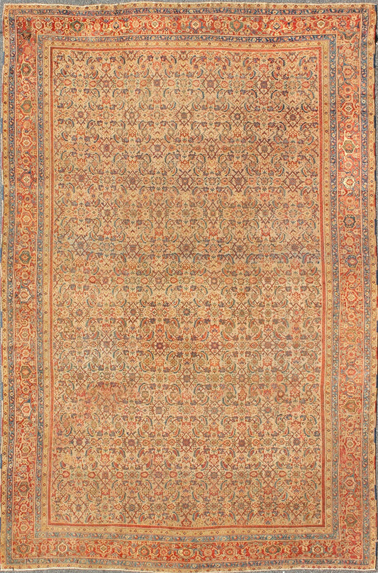 Grandoise Antique Sultanabad Rug This highly sophisticated antique Sultanabad Mahal beautifully illustrates the complexities of turn - of - the - century Persian craftsmanship and design. The camel body of this large carpet bears an all - over interwove... - Keivan Woven ArtsF - 0403 - 331Rug