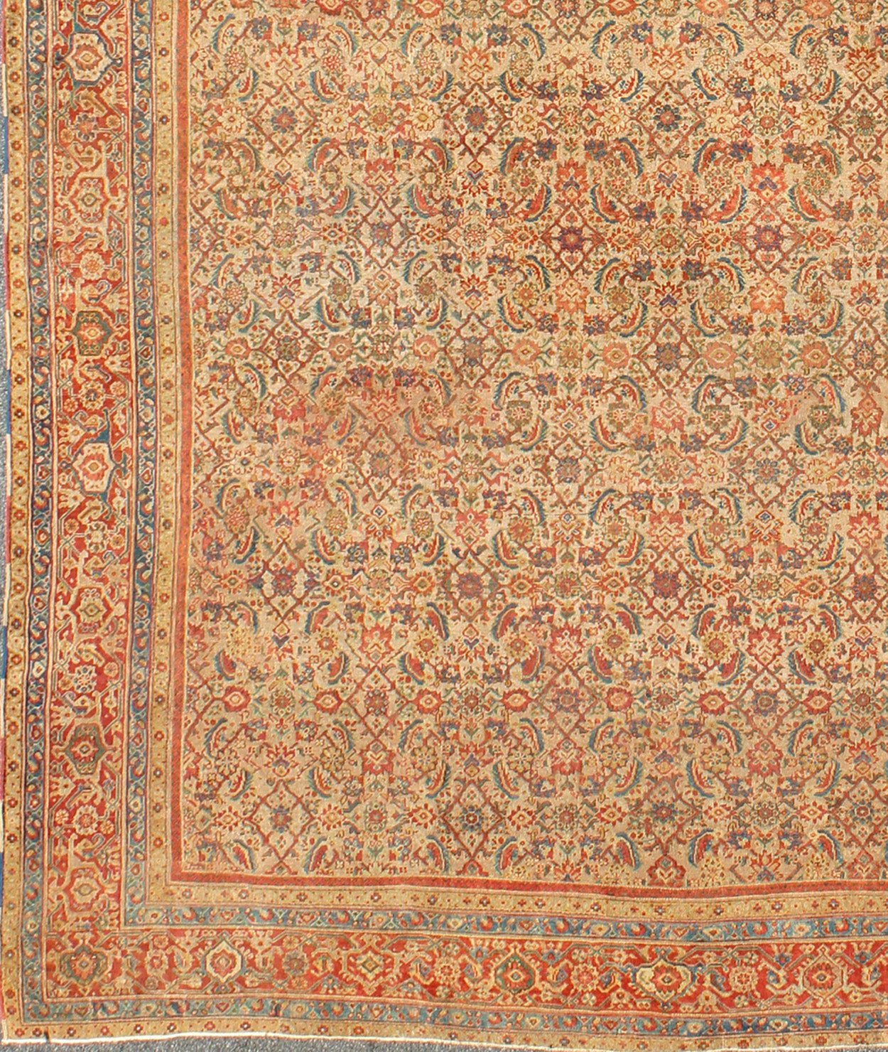 Grandoise Antique Sultanabad Rug This highly sophisticated antique Sultanabad Mahal beautifully illustrates the complexities of turn - of - the - century Persian craftsmanship and design. The camel body of this large carpet bears an all - over interwove... - Keivan Woven ArtsF - 0403 - 331Rug