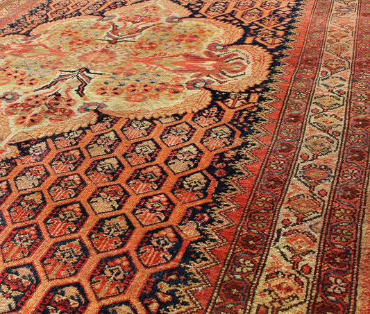 Antique Persian Mission Malayer Rug This amazing, antique mission Malayer rug was handwoven around the second half of the 19th Century and bears a remarkably unique medallion and all - over design. The combination of its early period creation and ... - Keivan Woven ArtsF - 0906 - 1604Rug
