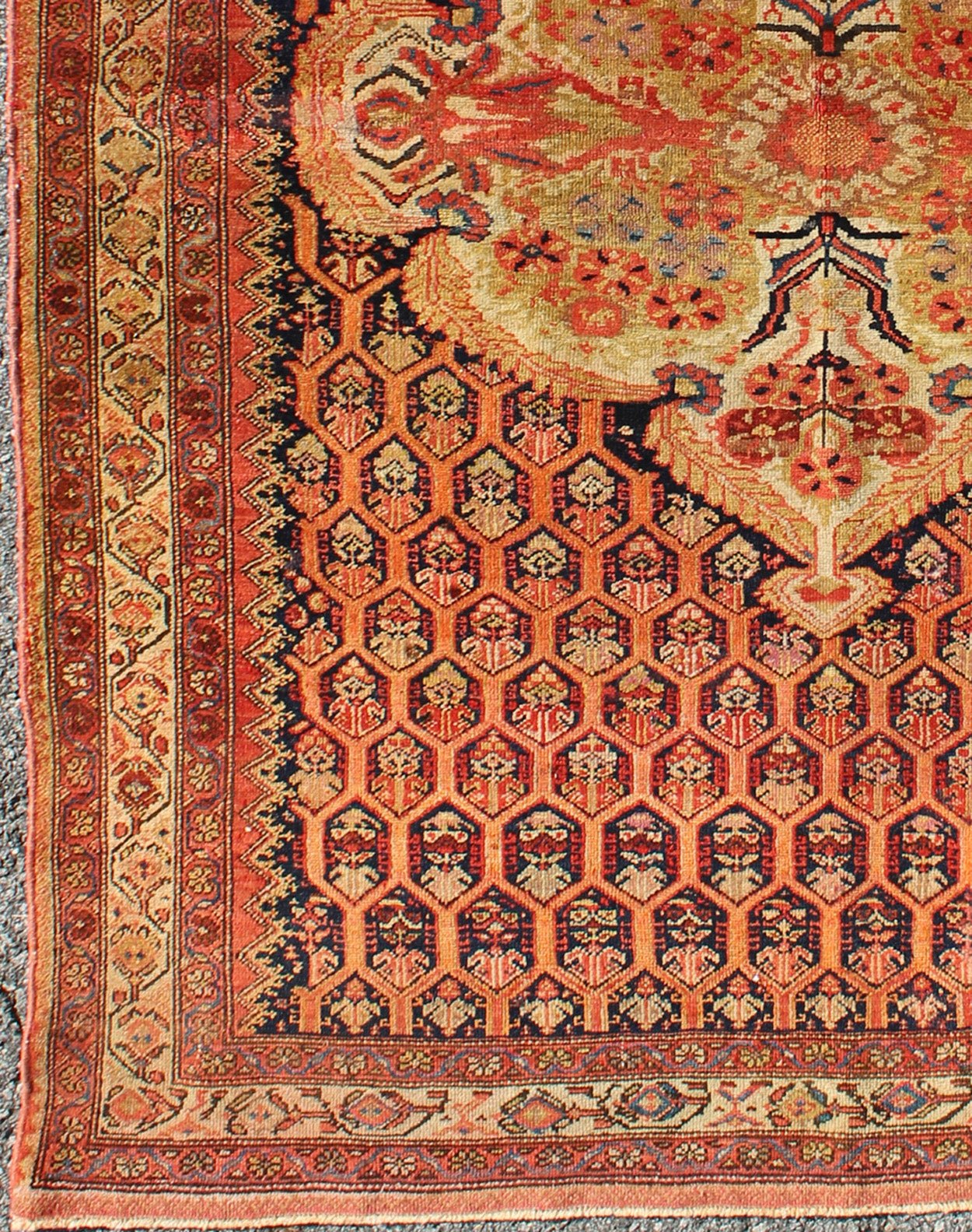 Antique Persian Mission Malayer Rug This amazing, antique mission Malayer rug was handwoven around the second half of the 19th Century and bears a remarkably unique medallion and all - over design. The combination of its early period creation and ... - Keivan Woven ArtsF - 0906 - 1604Rug