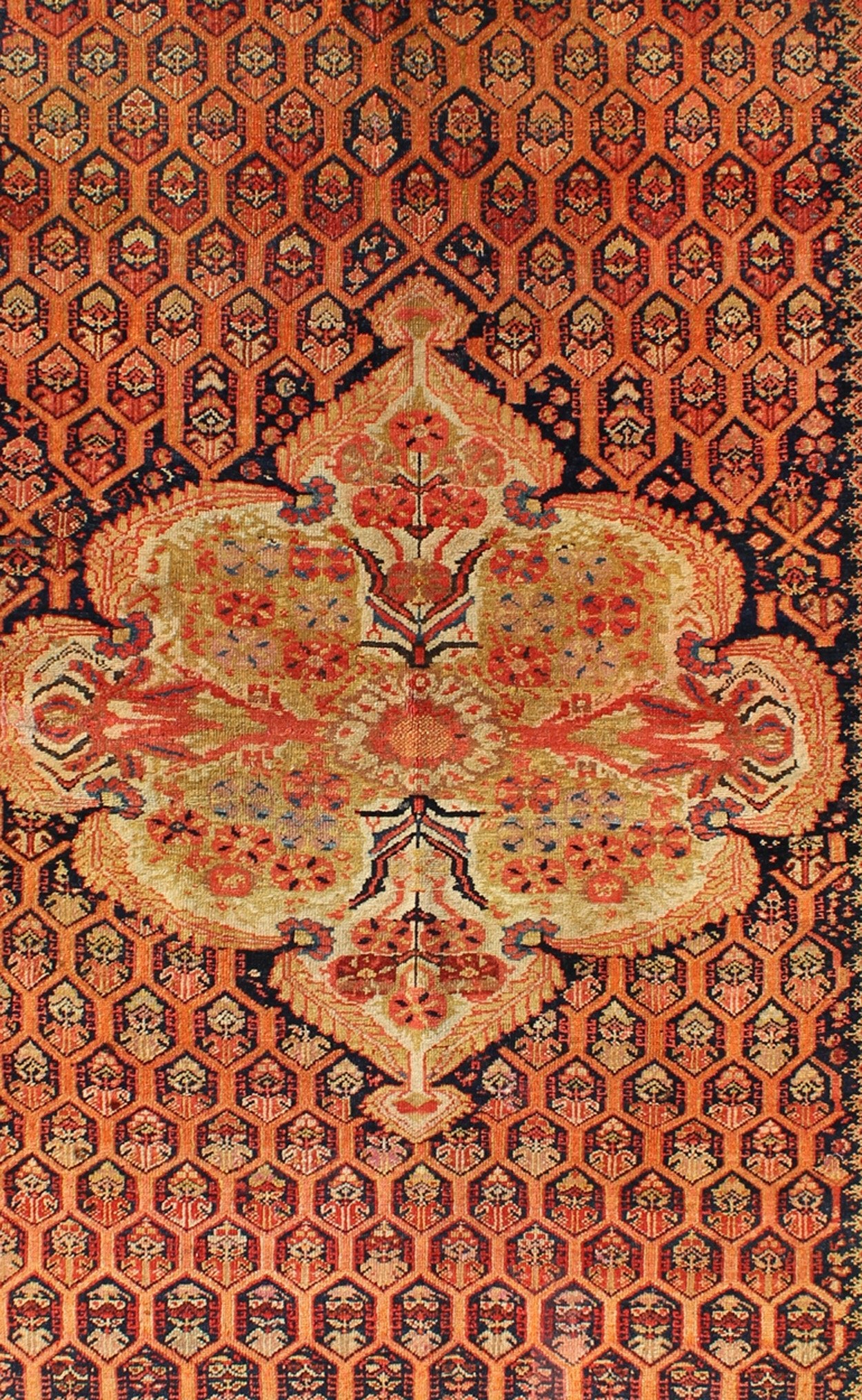 Antique Persian Mission Malayer Rug This amazing, antique mission Malayer rug was handwoven around the second half of the 19th Century and bears a remarkably unique medallion and all - over design. The combination of its early period creation and ... - Keivan Woven ArtsF - 0906 - 1604Rug
