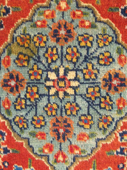 Colorful Antique Tabriz Rug with Circular Medallion, Palmettes and Floral Motifs This spectacular Persian Tabriz bears magnificent splendor indicative of royal tastes, which sought perfection in balance and palette. The circular, script - style me... - Keivan Woven ArtsF - 1102 - 2335Rug