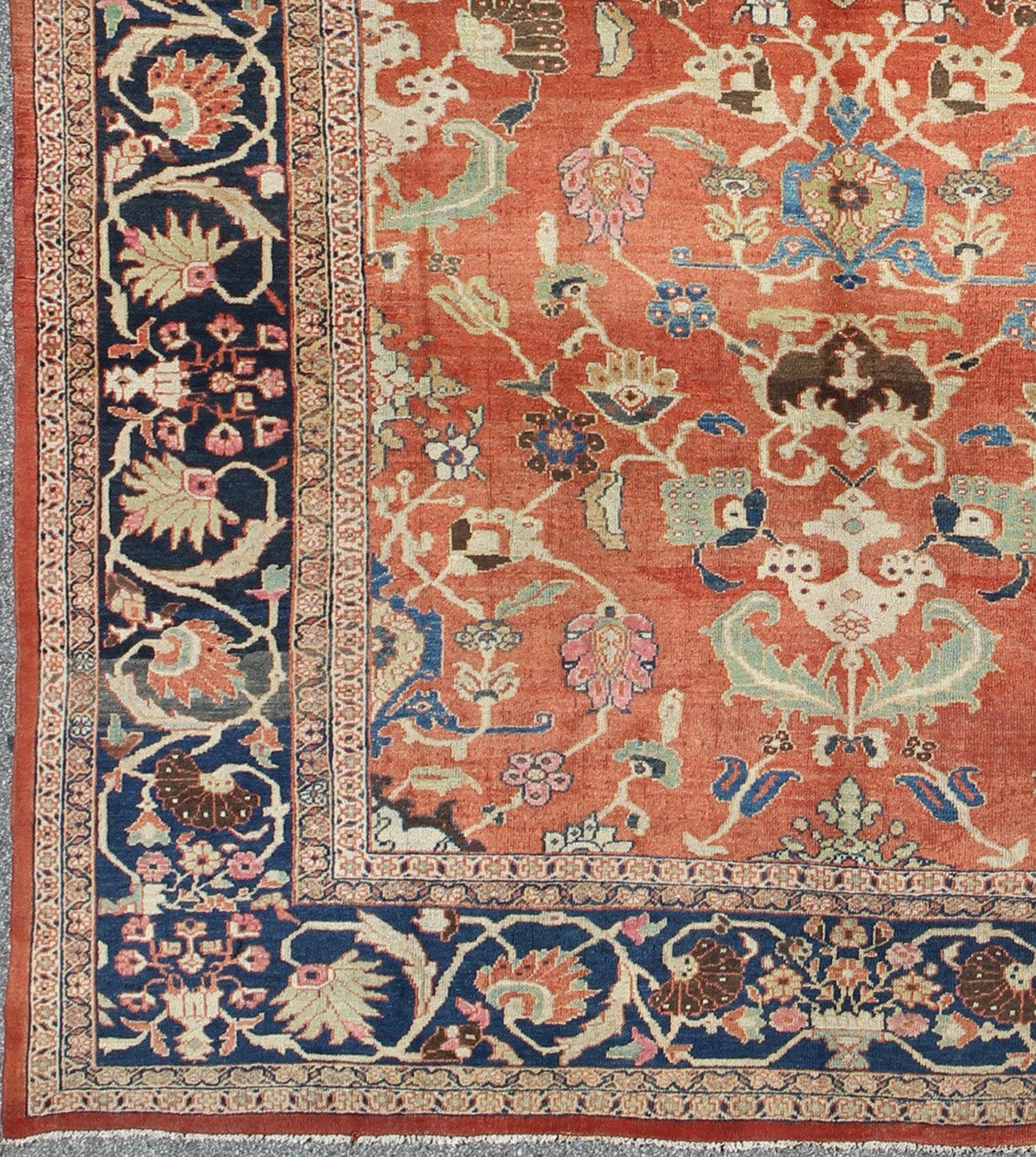 Large Antique Hand Knotted Sultanabad Rug in Red and Blue Hand - Knotted Sultanabad Rug with All - Over Design, Keivan Woven Arts; rug G - 0204, country of origin / type: Iran / Sultanabad, circa 1900. Measures: 10.6 x 14.1. This inspiring turn - ... - Keivan Woven ArtsG - 0204 - 1279Rug