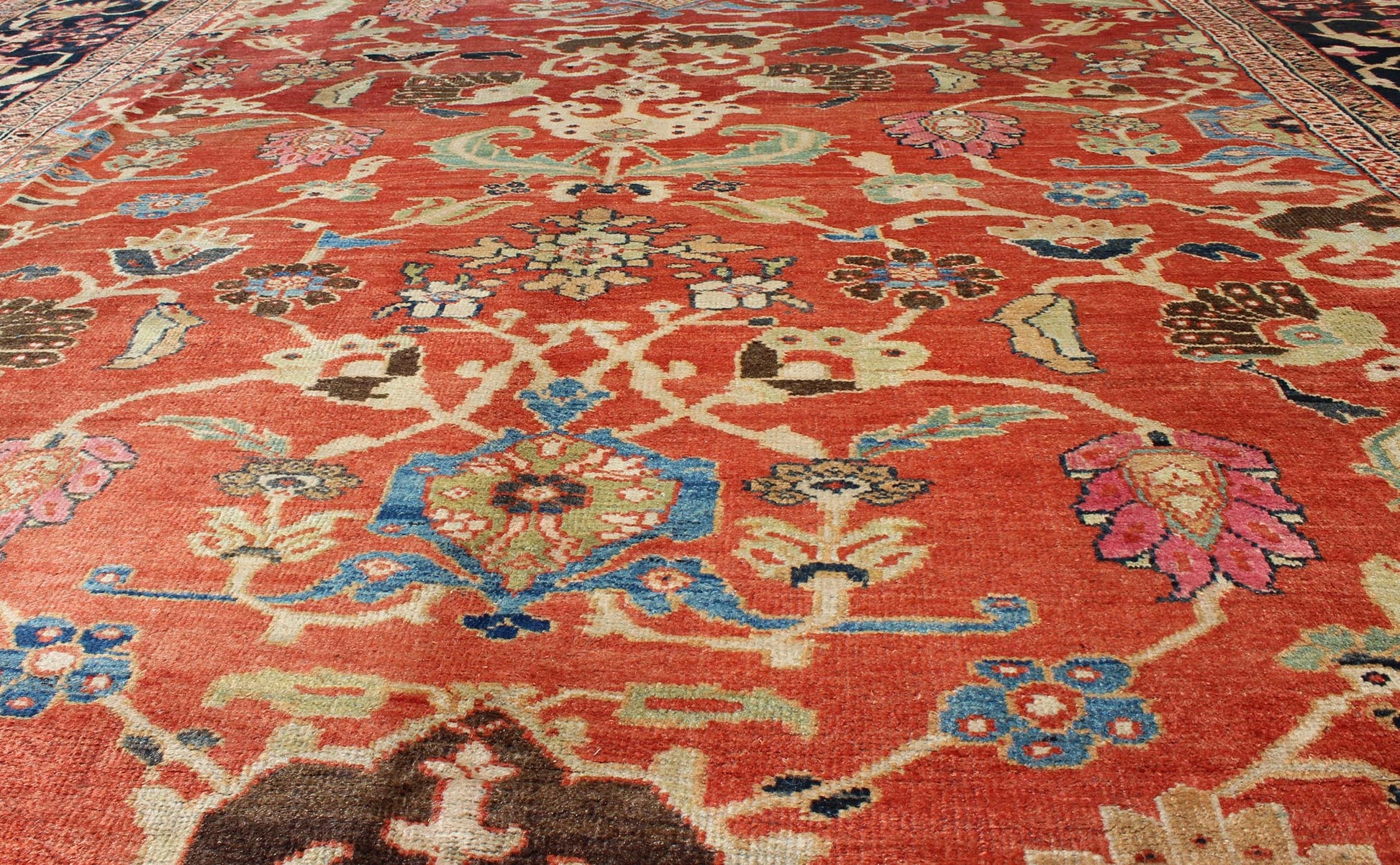 Large Antique Hand Knotted Sultanabad Rug in Red and Blue Hand - Knotted Sultanabad Rug with All - Over Design, Keivan Woven Arts; rug G - 0204, country of origin / type: Iran / Sultanabad, circa 1900. Measures: 10.6 x 14.1. This inspiring turn - ... - Keivan Woven ArtsG - 0204 - 1279Rug
