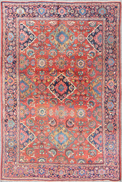 Antique Sultanabad Rug with All Over Diamond Medallions & Floral Motifs, Keivan Woven Arts/ rug/ G - 0207, country of origin / type: Iran / Sultanabad, circa 1910 Measures: 7'9 x 11'4. Sultanabad rugs are renown for their elegance and delic... - Keivan Woven ArtsG - 0207 - 776Rug