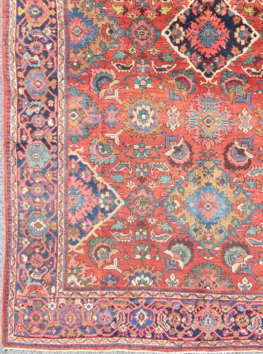 Antique Sultanabad Rug with All Over Diamond Medallions & Floral Motifs, Keivan Woven Arts/ rug/ G - 0207, country of origin / type: Iran / Sultanabad, circa 1910 Measures: 7'9 x 11'4. Sultanabad rugs are renown for their elegance and delic... - Keivan Woven ArtsG - 0207 - 776Rug