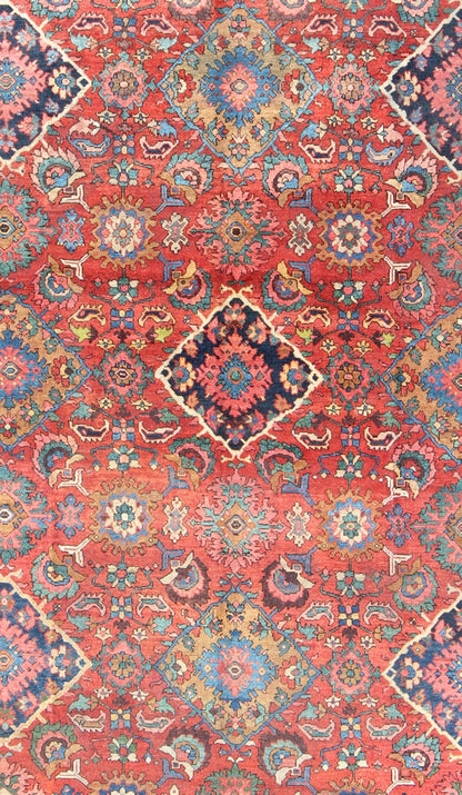 Antique Sultanabad Rug with All Over Diamond Medallions & Floral Motifs, Keivan Woven Arts/ rug/ G - 0207, country of origin / type: Iran / Sultanabad, circa 1910 Measures: 7'9 x 11'4. Sultanabad rugs are renown for their elegance and delic... - Keivan Woven ArtsG - 0207 - 776Rug
