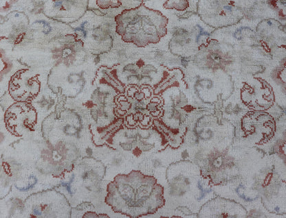 Measures: 7' x 8'7 Hand Knotted in Turkey, this square - shaped vintage Oushak is characterized by a comely and highly representative Oushak composition. Building on traditional designs, this marvelous Turkish rug features an all - over floral desig... - Keivan Woven ArtsG - 0309 - 808Rug