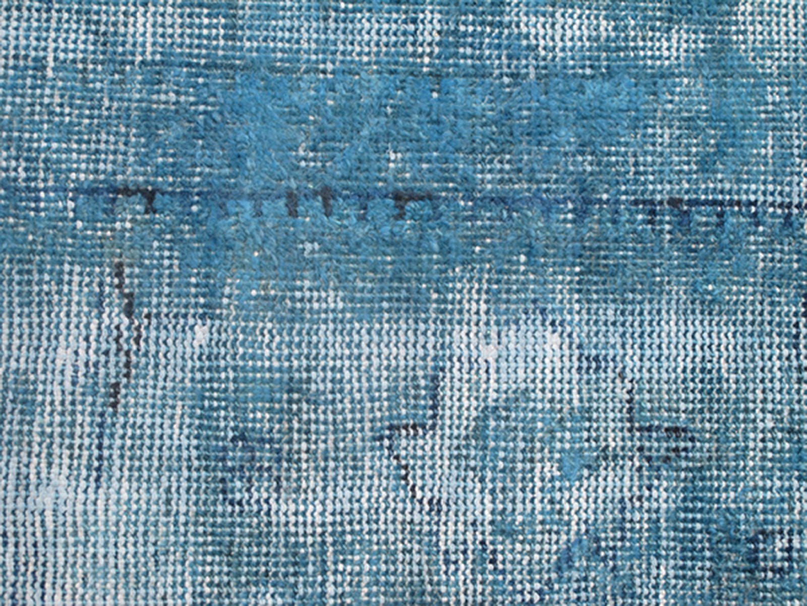 Blue and Ivory Antique Oushak Rug Overdyed with Classical Design/Composition. Keivan Woven Arts / rug G - 0403, country of origin / type: Turkey / Oushak, circa 1920 Measures: 10 x 12'1 This antique Turkish carpet with a classical composition has ... - Keivan Woven ArtsG - 0403 - 3058Rug