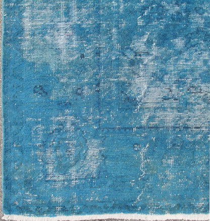 Blue and Ivory Antique Oushak Rug Overdyed with Classical Design/Composition. Keivan Woven Arts / rug G - 0403, country of origin / type: Turkey / Oushak, circa 1920 Measures: 10 x 12'1 This antique Turkish carpet with a classical composition has ... - Keivan Woven ArtsG - 0403 - 3058Rug