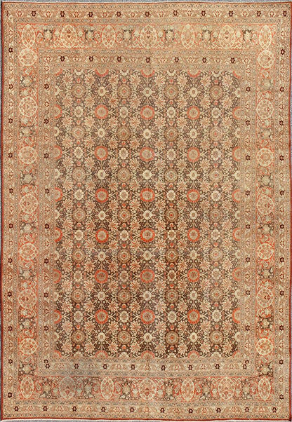 Antique Persian Haj Jalili Tabriz Rug - G - 0701 This exemplary Tabriz Haj Jalili rug is a masterpiece of the Craft, flourishing an incredible intricate pattern of vine - scrolls and palmettes. A testament to the amazing heights of craftsmanship achie... - Keivan Woven ArtsG - 0701 - 1823Rug
