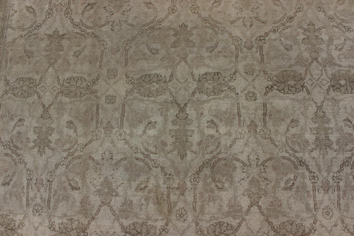 Neutral Colors Antique Indian Amritsar Gallery Rug in Ivory, Gray, and Taupe Measures: 7' x 12'9 This exquisite antique Indian Amritsar Gallery rug displays a breathtaking, muted palette with a sophisticated all - over design. A fabulous te... - Keivan Woven ArtsG - 0704 - 830Rug