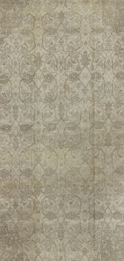 Neutral Colors Antique Indian Amritsar Gallery Rug in Ivory, Gray, and Taupe Measures: 7' x 12'9 This exquisite antique Indian Amritsar Gallery rug displays a breathtaking, muted palette with a sophisticated all - over design. A fabulous te... - Keivan Woven ArtsG - 0704 - 830Rug