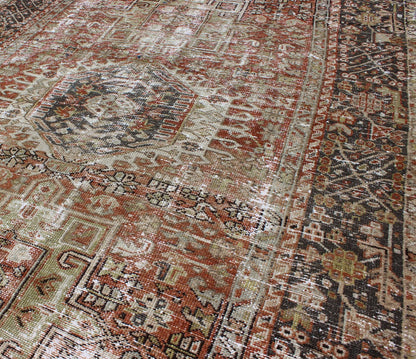 Vintage Persian Karadjeh rug with three medallion geometric tribal design, rug gng - 4766, country of origin / type: Iran / Karadjeh, circa 1930 This early 20th century, handwoven antique Persian Karadjeh rug features a red - colored field imbued wi... - Keivan Woven ArtsGNG - 4766 - 9946Rug