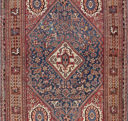 Antique Persian Qashqai Rug with Central Medallion in Ink Blue and Faded Red kwarugs Antique Persian Qashqai rug with central medallion in ink blue and faded red, Keivan Woven Arts / rug gng - 4775, country of origin / type: Iran / Qashqai, circa... - Keivan Woven ArtsGNG - 4775 - 9978Rug