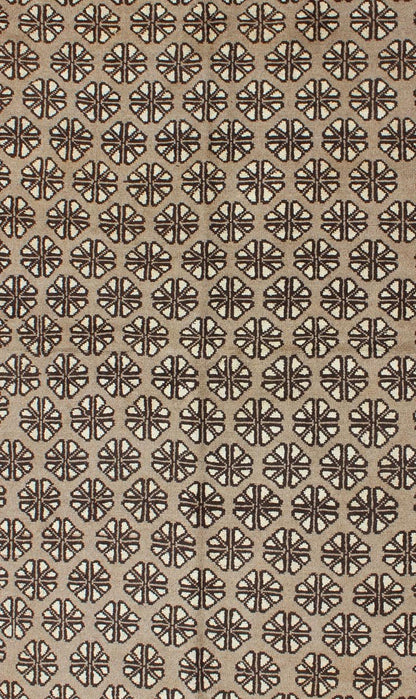 Keivan Woven Arts, H - 1211 - 36, 1950,s Vintage Rug, Hand - knotted vintage Persian rug with all - over geometric modern design in brown and taupe. Measures: 5'4 x 8'3 Vintage Persian Mishan Rug with All - Over Diamond Design in Gray, Brown and Cream... - Keivan Woven ArtsH - 1211 - 36 - 3770Rug