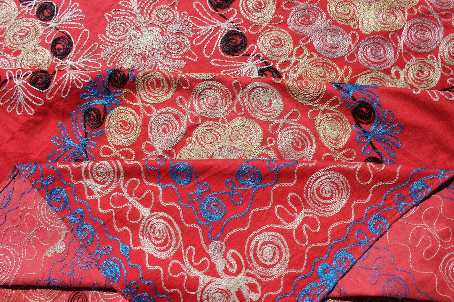 Unusually Large Silk Embroidery Suzani with Soft Red & Beautiful Vivid Colors Embroidery Suzani with Floral Design and Beautiful Vivid Colors. Rug/H - 1306 - 1, Uzbekistan Suzani "Suzani" means needlework and these embroideries are some of the m... - Keivan Woven ArtsH - 1306 - 1 - 12889Rug