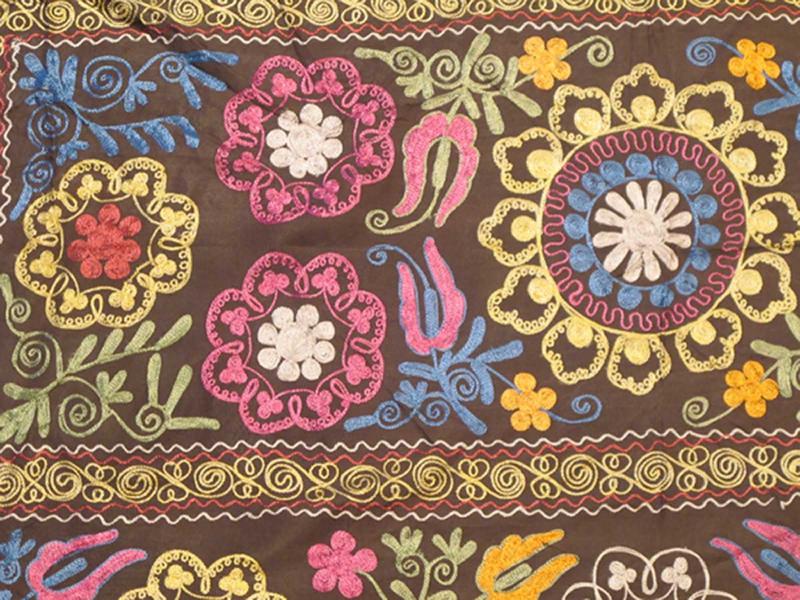 Keivan Woven Arts, H - 1306 - 6, 3'9 x 6'2 Vintage Suzani Embroidery Shawl Suzani Vintage Embroidery "Suzani" means needlework and these embroideries are some of the most characteristic forms of textile art from Central Asia. The mastery o... - Keivan Woven ArtsH - 1306 - 6 - 4284Rug