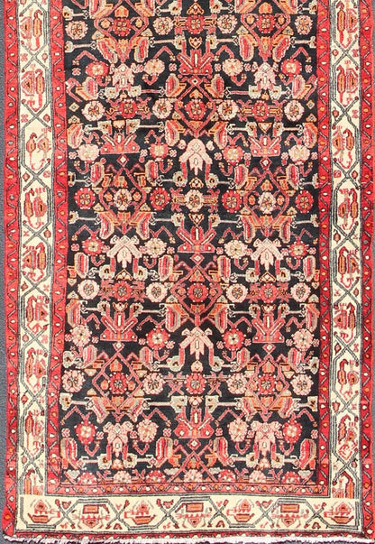 Keivan Woven Arts, H - 501 - 17, 1950's Semi - Antique Malayer Long Runner Rug. This long Semi - Antique Malayer runner (circa 1950) bears a beautiful, expansive, all - over sub geometric design paired with a delightful palette of various shades of onyx, red, cr... - Keivan Woven ArtsH - 501 - 17 - 1322Rug