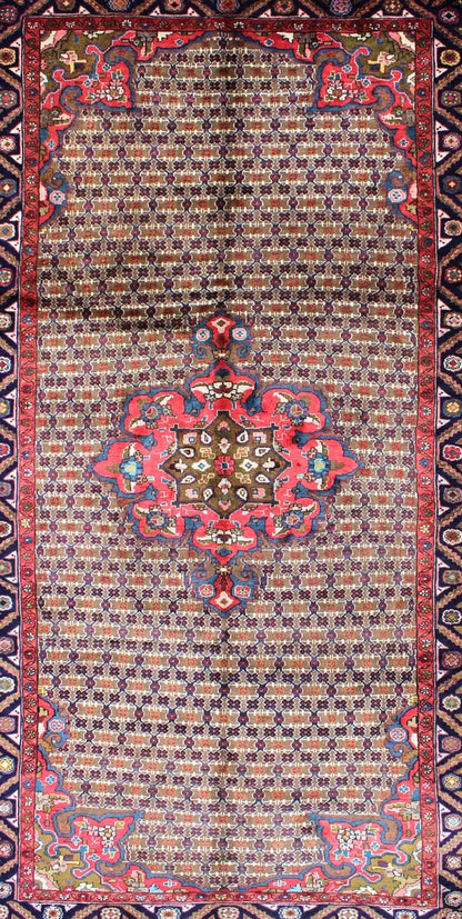 Measures: 4'10" x 9' 6" Country of Origin: Iran Type: Sarab, Hamedan Design: All - Over, Medallion. Classic Keivan Woven Arts rug H - 501 - 49 Persian Rug, Persian Sarab, Hand - Knotted Hamedan Sarab, Herati Rug, Authentic Persian Rug, Authentic S... - Keivan Woven ArtsH - 501 - 49 - 1241Rug