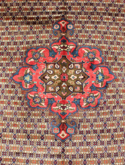 Measures: 4'10" x 9' 6" Country of Origin: Iran Type: Sarab, Hamedan Design: All - Over, Medallion. Classic Keivan Woven Arts rug H - 501 - 49 Persian Rug, Persian Sarab, Hand - Knotted Hamedan Sarab, Herati Rug, Authentic Persian Rug, Authentic S... - Keivan Woven ArtsH - 501 - 49 - 1241Rug