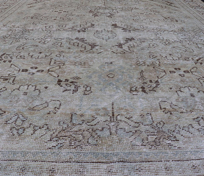 Vintage Persian Mahal Rug with Sub - Geometric Design With Small Medallion Keivan Woven Arts / Country of origin: Iran; Type: Mahal; Design: Diamond Medallion, Floral Medallion; Keivan Woven Arts: Rug H - 701 - 03. Measures: 7'0 x 9'11 This vintag... - Keivan Woven ArtsH - 701 - 03 - 1269Rug