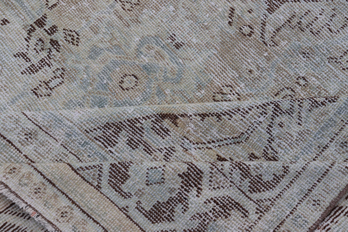 Vintage Persian Mahal Rug with Sub - Geometric Design With Small Medallion Keivan Woven Arts / Country of origin: Iran; Type: Mahal; Design: Diamond Medallion, Floral Medallion; Keivan Woven Arts: Rug H - 701 - 03. Measures: 7'0 x 9'11 This vintag... - Keivan Woven ArtsH - 701 - 03 - 1269Rug