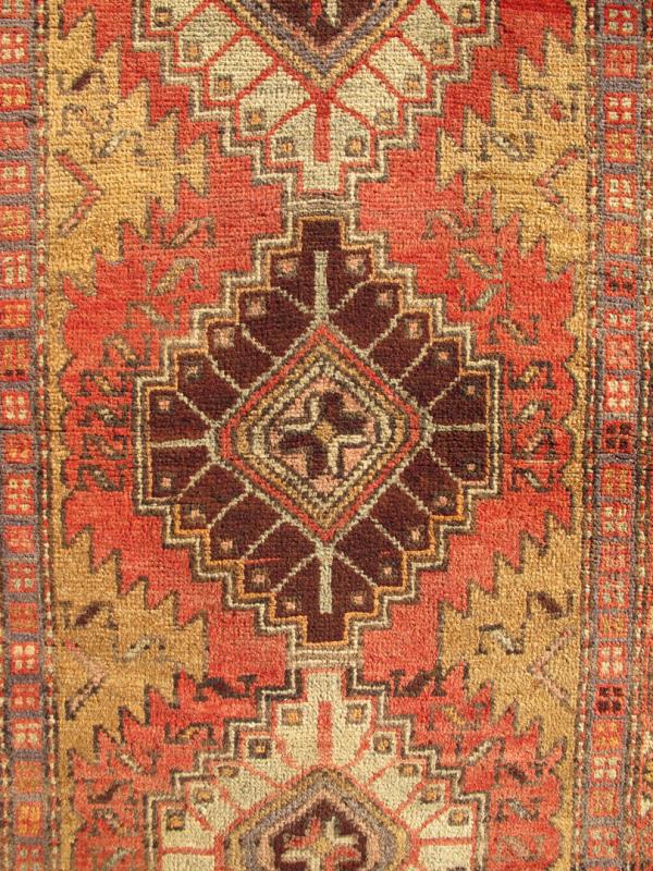 Keivan Woven Arts, H - 711 - 15, 1950's Semi Antique Heriz Runner Rug. This mid - 20th century, handwoven Semi Antique Heriz runner features a red - colored field imbued with a ornate medallions. A beautifully drawn multi - tiered border surrounds the entirety o... - Keivan Woven ArtsH - 711 - 15 - 1374Rug